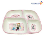 Khay ăn chia 4 ngăn hoạt hình Elsa và Anna hàng xuất Nhật