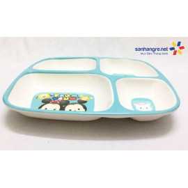 Khay ăn chia 4 ngăn hoạt hình Tsum Tsum hàng xuất Nhật
