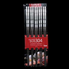 Set 5 Đôi Đũa Inox 304 SHR-D5INOX xuất Nhật