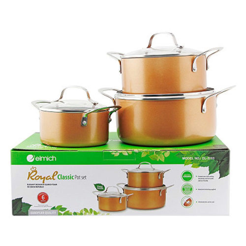 Bộ 3 nồi chống dính Elmich Royal Classic EL-3700 dùng bếp từ