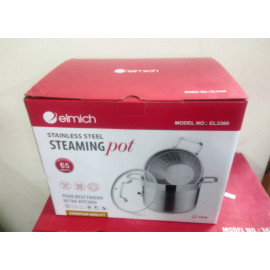 Bộ nồi xửng hấp Inox 304 Elmich EL3360 22cm nắp kính dùng bếp từ, xuất xứ CH Séc