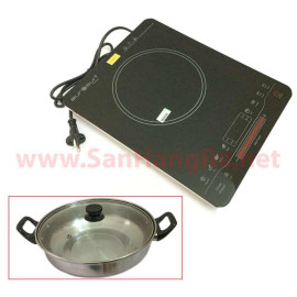 Bếp điện từ đơn Eurosun EU-T186 siêu mỏng (Tặng kèm nồi Inox 26cm)