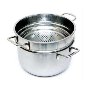Bộ nồi xửng hấp Inox 3 đáy Fivestar 24cm nắp kinh dùng bếp từ, bảo hành 5 năm