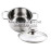 Bộ 3 nồi inox 3 đáy Fivestar FSB3004 nắp kính dùng bếp từ