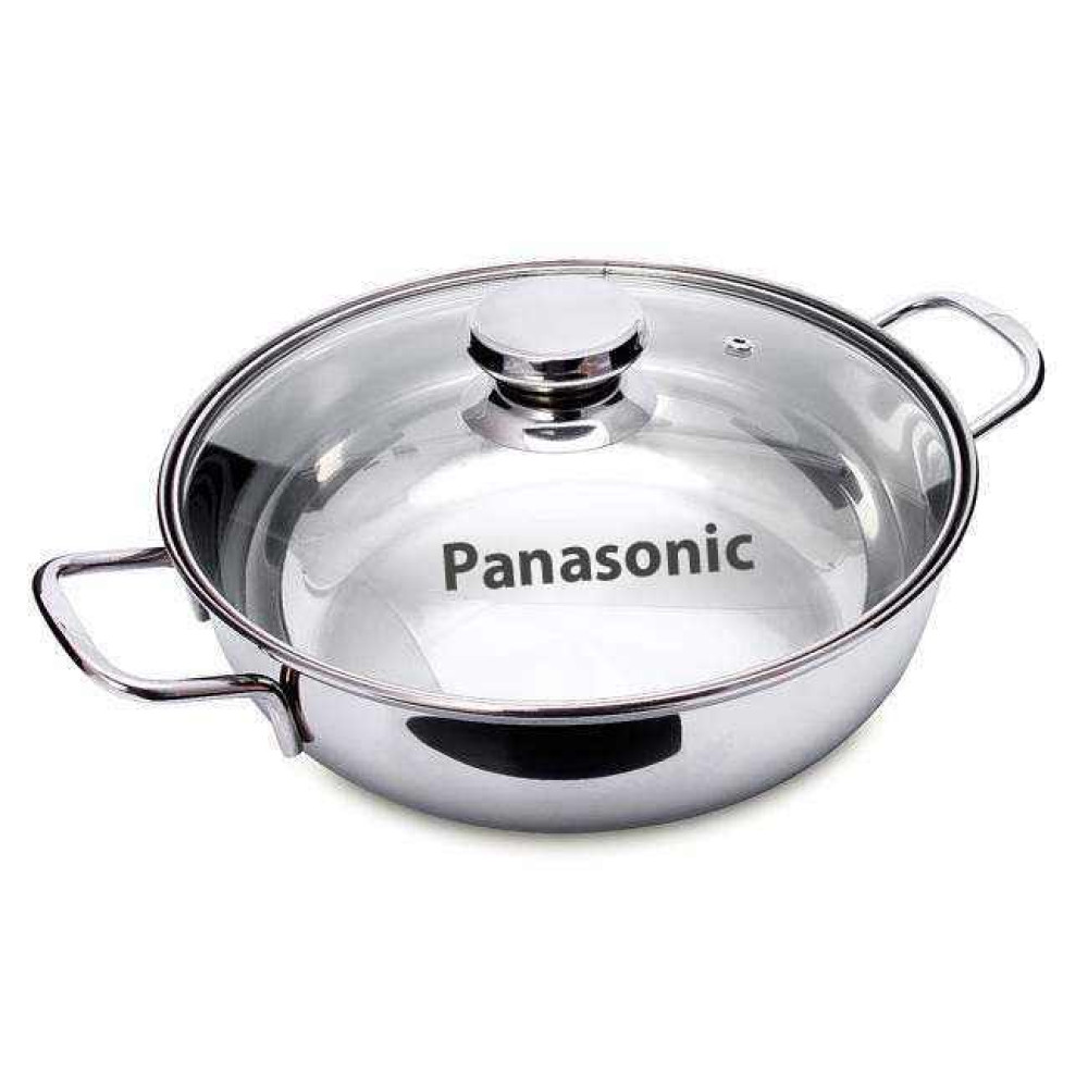 Nồi lẩu Inox cao cấp 1 đáy nắp kính FiveStar 30cm