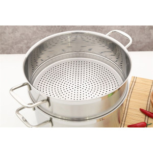 Bộ nồi xửng hấp Inox 3 đáy Fivestar 26cm nắp kính dùng bếp từ bảo hành 5 năm
