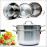 Bộ nồi xửng hấp Inox 3 đáy Fivestar 24cm dùng cho bếp từ