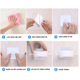 Giá Dính Tường Treo Máy Sấy Tóc Và Phụ Kiện Mengni