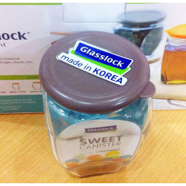 Bộ 3 hũ thủy tinh đựng gia vị Glasslock IG674 - nắp Nâu