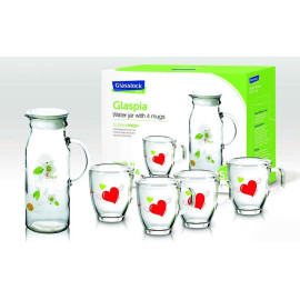 Bộ bình nước và 4 ly thủy tinh Glasslock CG982