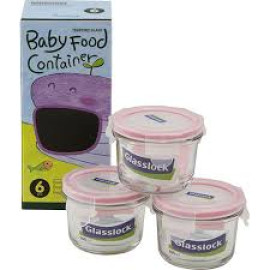 Bộ 3 hộp thủy tinh đựng đồ ăn dặm glasslock 165ml Hàn Quốc GL545 