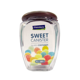 Bộ 3 hũ thủy tinh đựng gia vị Glasslock IG674 - nắp Nâu