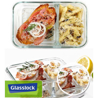 Hộp thủy tinh đựng thực phẩm 2 ngăn Glasslock MCRK-067 670ml 