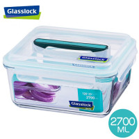 Hộp thủy tinh nắp có tay cầm 2700ml Glasslock MHRB 270