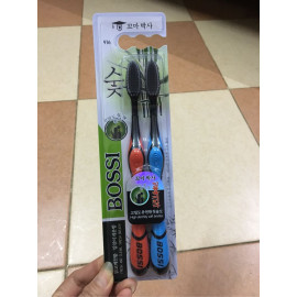 Bộ đôi bàn chải đánh răng làm từ than hoạt tính Bossi Hàn Quốc 916