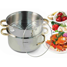 Bộ nồi xửng hấp Inox Kangaroo KG871 24cm