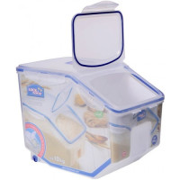 Thùng đựng gạo có bánh xe Locklock 10kg HPL510 (Tặng kèm 1 cốc đong gạo)