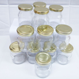 Set 12 hũ thủy tinh 100ml làm sữa chua, caramen, dầu dừa Yauort