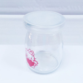 Combo 12 hũ thủy tinh làm sữa chua 100ml in hình Hello Kitty