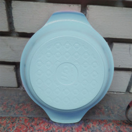 Nồi Ceramic vân đá đáy từ ILO Kitchen Hàn Quốc 24cm nắp kính - Xanh