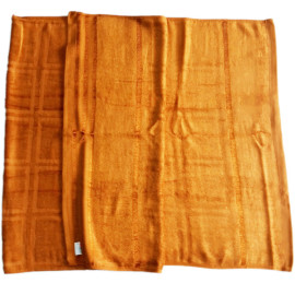 Bộ 2 khăn tắm xơ tre Việt Mỹ cao cấp - Cam Vàng