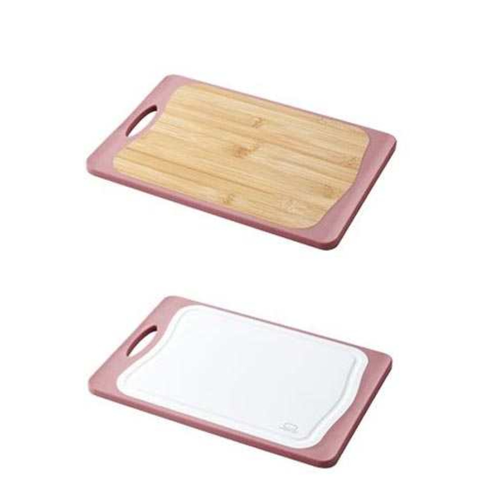 Thớt kháng khuẩn 2 mặt nhựa và gỗ Lock&lock CSC304P 39,5 x 28 x 1,1cm