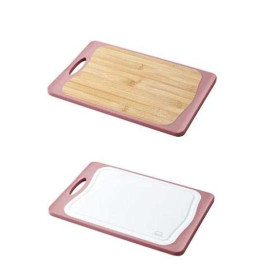 Thớt kháng khuẩn 2 mặt nhựa và gỗ Lock&lock CSC304P 39,5 x 28 x 1,1cm