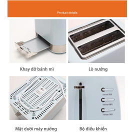Máy nướng bánh mì 6 cấp độ Lock&Lock EJB221BLU công suất 730W