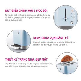 Máy nướng bánh mì 6 cấp độ Lock&Lock EJB221BLU công suất 730W