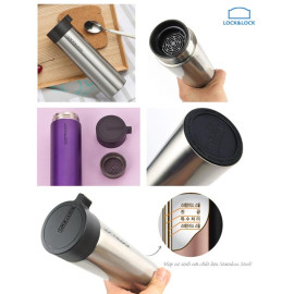 Bộ 3 hộp cơm Inox giữ nhiệt Lock&Lock LHC8016S01 (Tặng Bình giữ nhiệt 400ml)