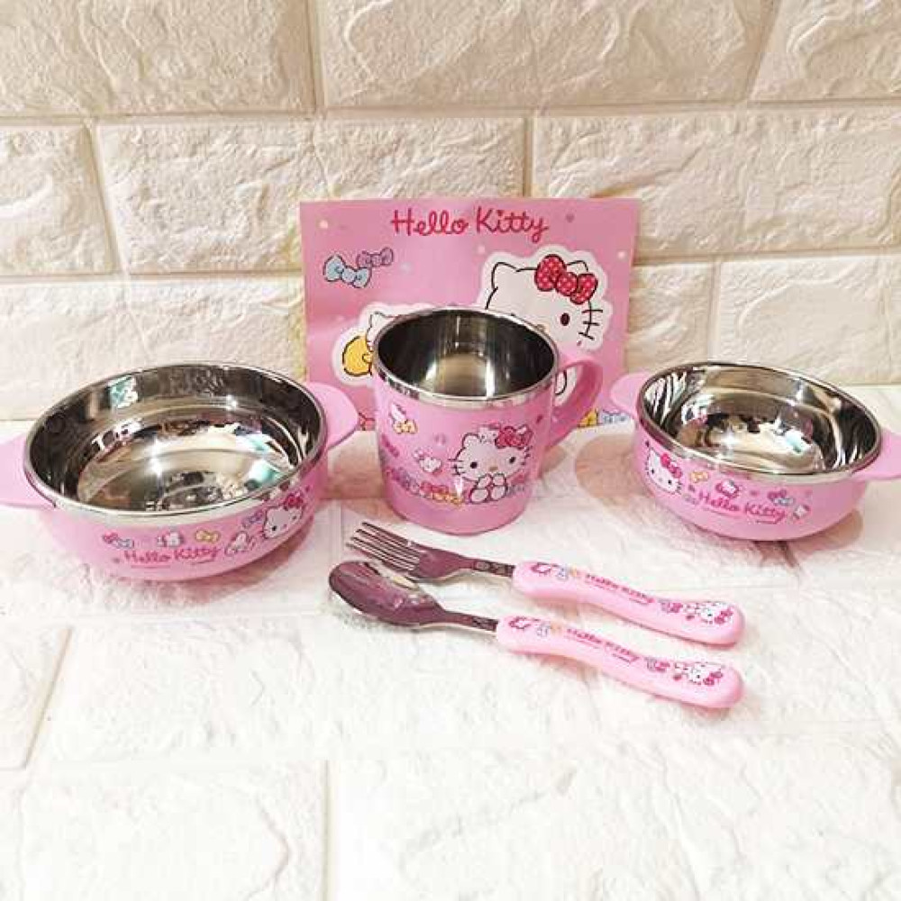 Bộ Đồ Ăn Lock&Lock Hello Kitty LKT423S4 - Hồng