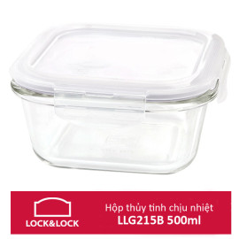 Bộ 3 hộp thủy tinh vuông Lock&Lock LLG214B 500ml