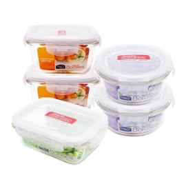 Bộ 5 hộp thủy tinh chịu nhiệt Lock&lock Glass Euro LLG224S5