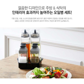 Bộ 4 hũ đựng gia vị thủy tinh kèm khay Lock&Lock LLG702