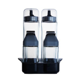 Bộ 4 hũ đựng gia vị thủy tinh kèm khay Lock&Lock LLG702