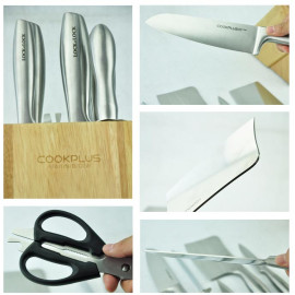 Bộ Dao 7 Món Lock&Lock Cook Plus Rainbow Bằng Thép Không Gỉ, Cán Sắt LOR771A