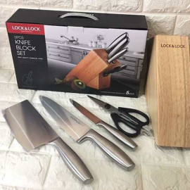 Bộ Dao 7 Món Lock&Lock Cook Plus Rainbow Bằng Thép Không Gỉ, Cán Sắt LOR771A