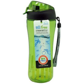Bình nước thể thao Lock&Lock Bisfree có ống hút ABF628GRN 550ml - Xanh Lá