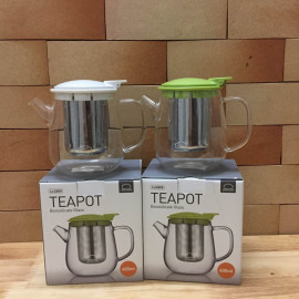 Bình lọc trà thủy tinh có tay cầm Lock&lock Teapot LLG608 400ml nắp trắng