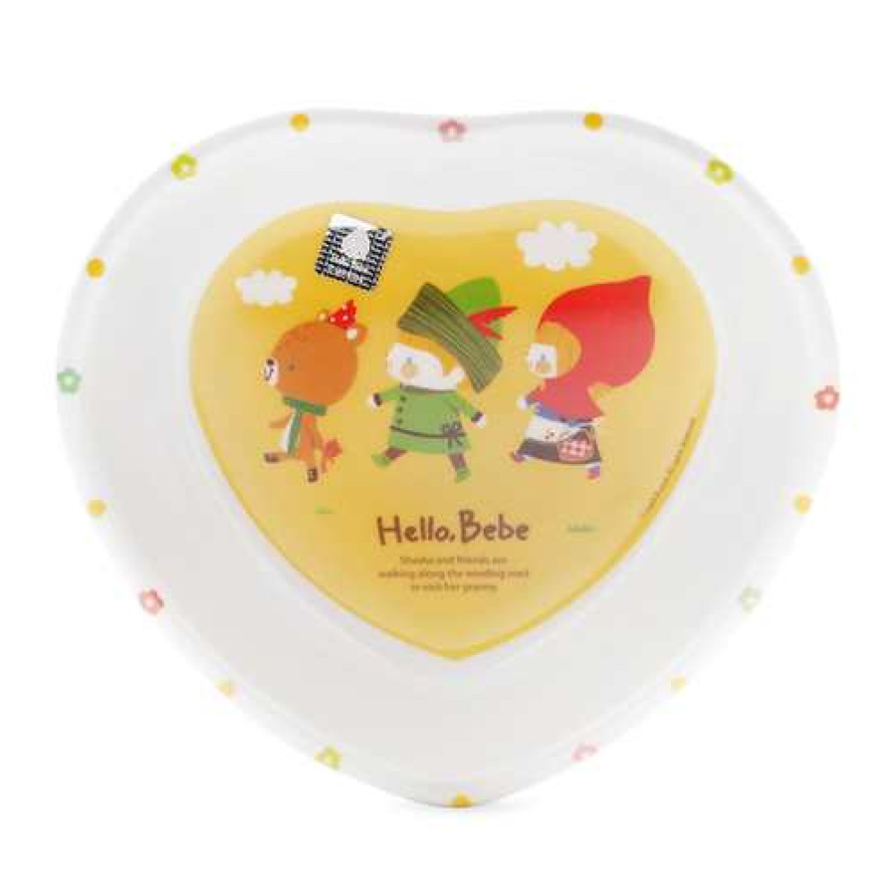 Bát ăn dặm trái tim nhựa Melamine Hello Bebe Lock&Lock LBB458