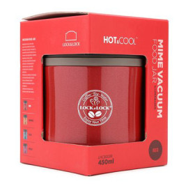 Bình giữ nhiệt nấu cháo Lock&lock HOT&COOL LHC8003R 450ml màu đỏ