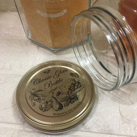 Bình thủy tinh lục giác nắp đồng Lock&lock LLG528 dung tích 1.5L 