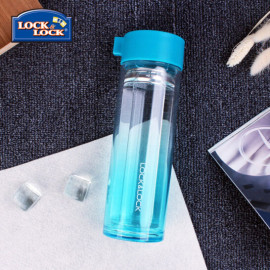 Bình nước thủy tinh 2 lớp chống nóng tay Lock&lock Crystal LLG653BLU 350ml màu xanh 