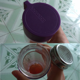 Bình nước thủy tinh 2 lớp chống nóng tay Lock&lock Crystal LLG653VOL 350ml màu tím