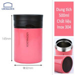 Bình giữ nhiệt nấu cháo Locknlock HOT&COOL LHC8024 500ml - Hồng