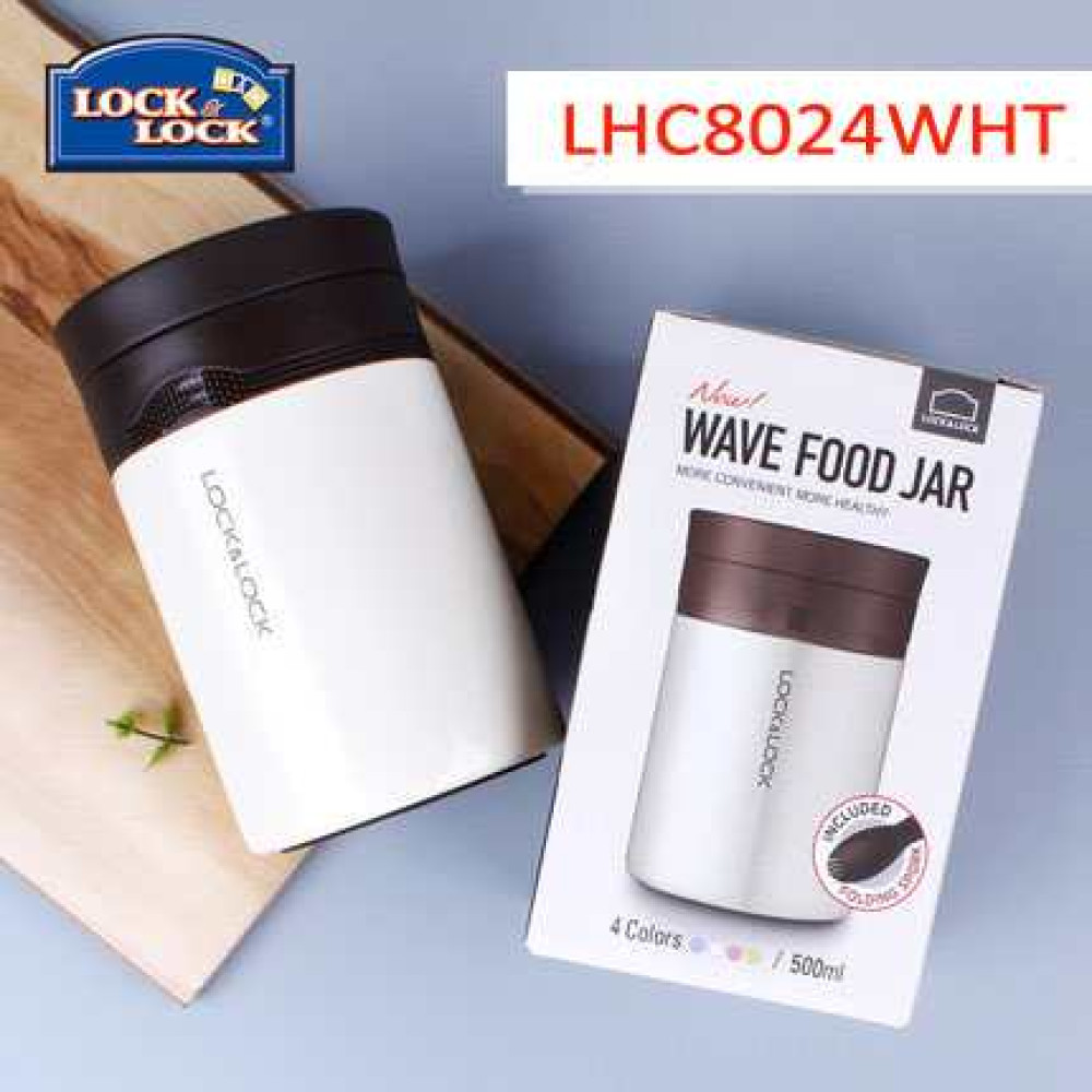 Bình giữ nhiệt nấu cháo Locknlock HOT&COOL LHC8024 500ml - Trắng