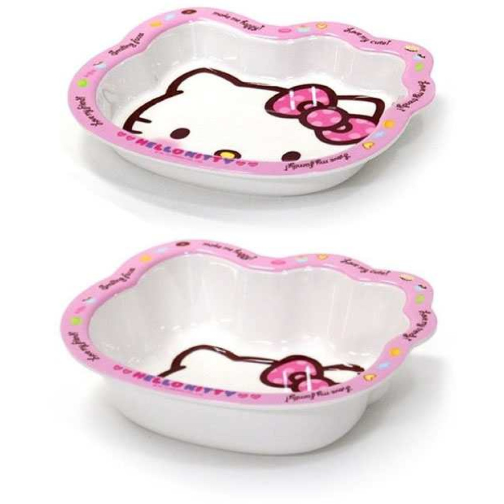Bộ đôi bát đĩa ăn cho bé Lock&lock Hello Kitty LKT468S2