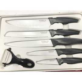 Bộ 5 dao phủ sứ Lock&lock Cookplus CKK101S01 (Tặng dụng cụ gọt củ quả)