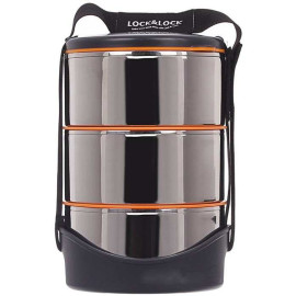 Cặp lồng cơm inox giữ nhiệt 3 tầng 3 nắp Lock&Lock 14x21cm LHC991