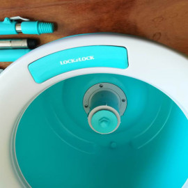 Bộ lau nhà xoay tay 360 độ Lock&Lock Corner ETM494 kèm 2 bông lau